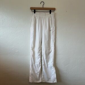 Nike White Track Pants w/ Zip — size small